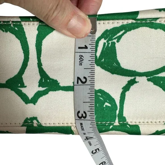 Vintage Coach Green Scribble Signature Hampton Top Handle Pouch Mini Bag Y2K NEW - Picture 16 of 16